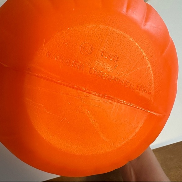 Vintage 1980 Carolina enterprises corp pumpkin blow mold trick or treat basket - Picture 5 of 5